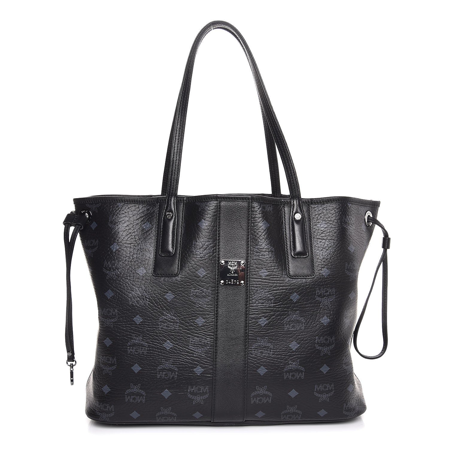 MCM Visetos Medium Liz Reversible Shopper Tote Black 5 of 16
