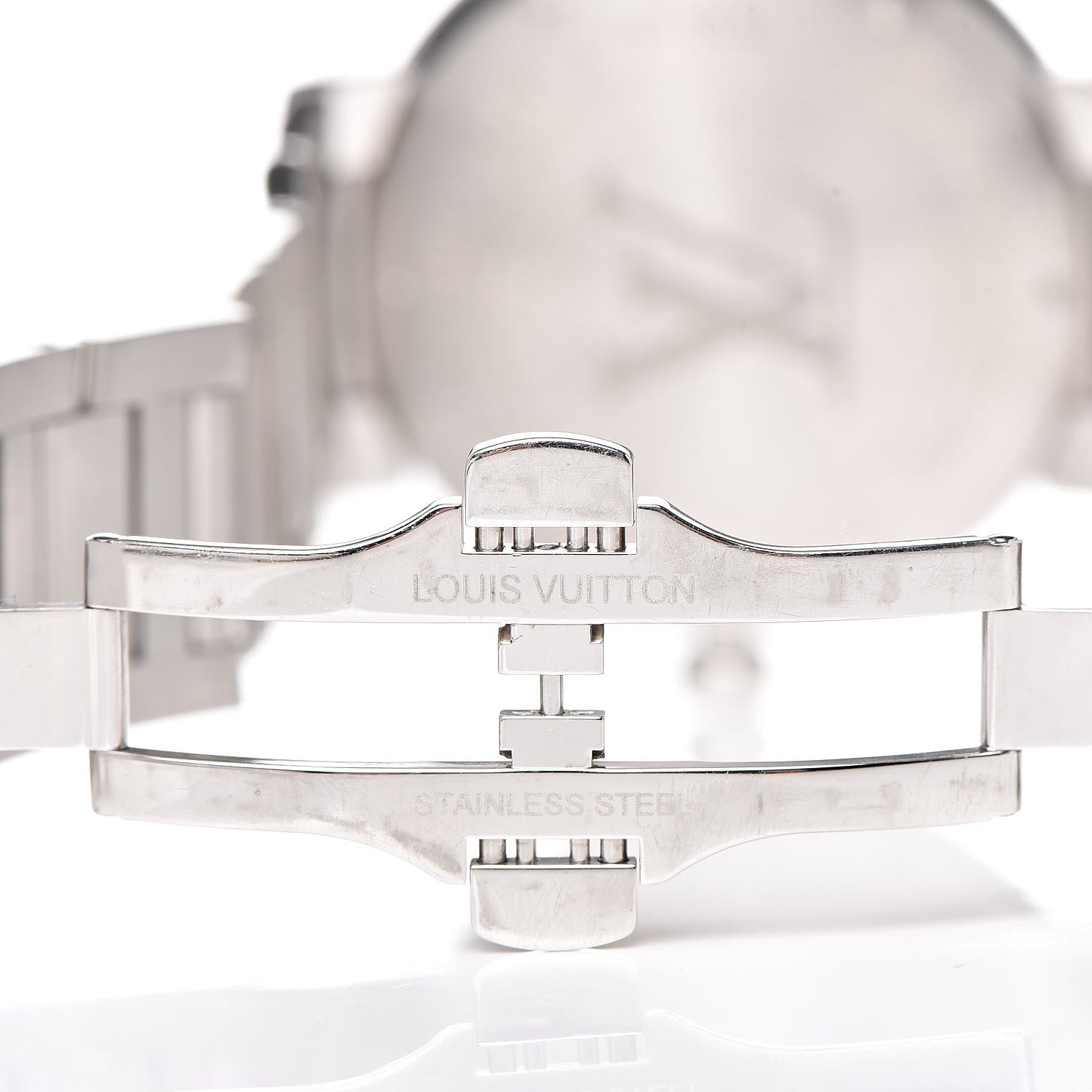 Louis Vuitton Stainless Steel 38mm Tambour Damier Quartz Watch 6 of 7