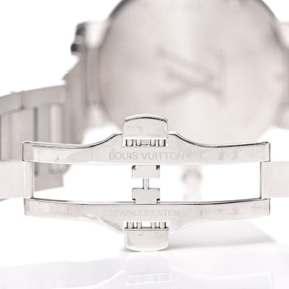 Louis Vuitton Stainless Steel 38mm Tambour Damier Quartz Watch 6 of 7