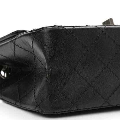Chanel Aged Calfskin Quilted 2.55 Reissue Mini Flap Black 9 of 11