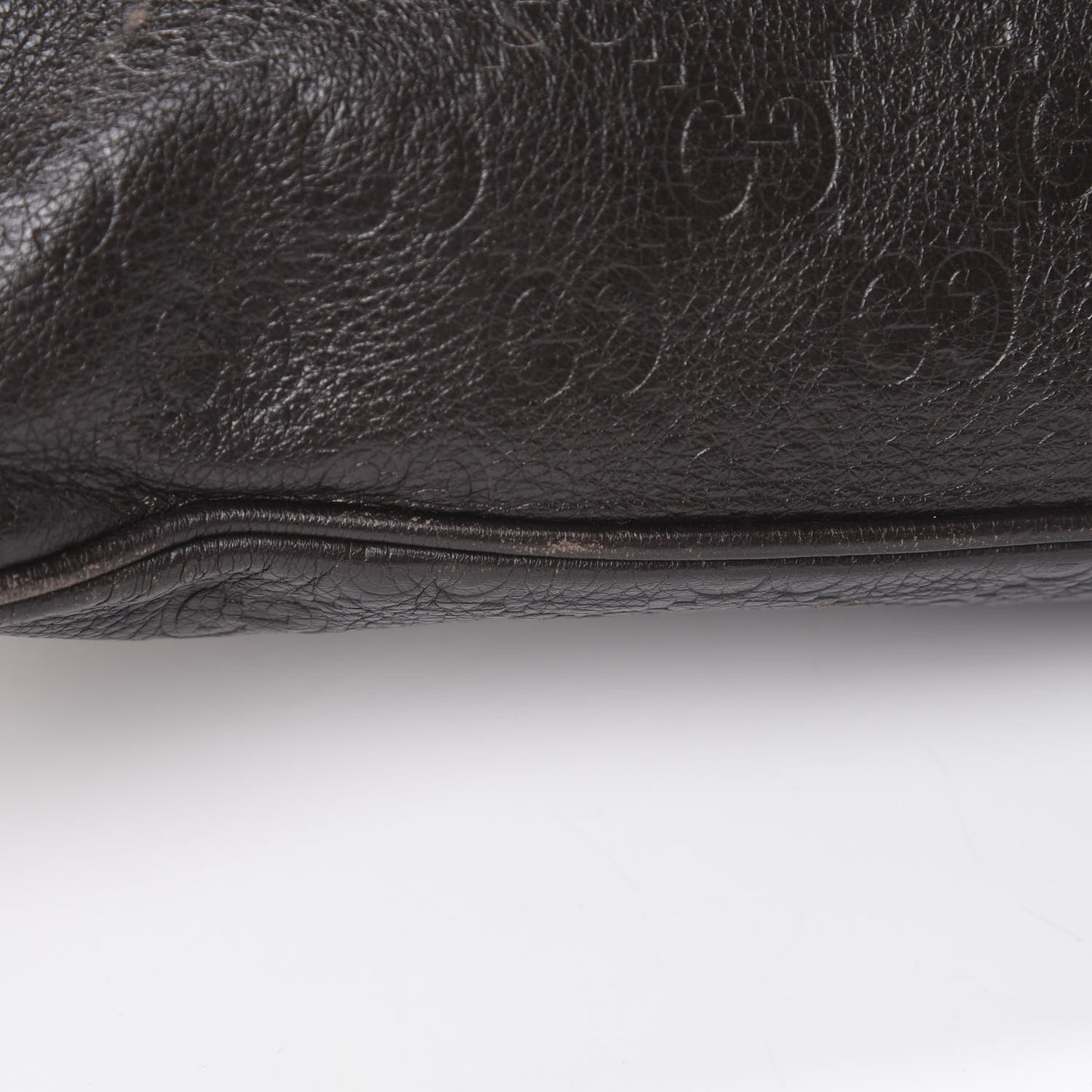 Guccissima Medium Flat Messenger Bag Dark Brown