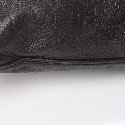 Gucci Guccissima Medium Flat Messenger Bag Dark Brown 10 of 13