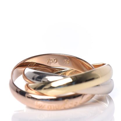 Cartier 18K Pink Yellow White Gold Classic Les Must De Trinity Ring 51 5.75 5 of 5