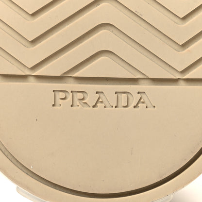 Prada Gabardine Triangle Logo Bi-Color Wheel 35mm Sneakers 37 White Corda 7 of 11