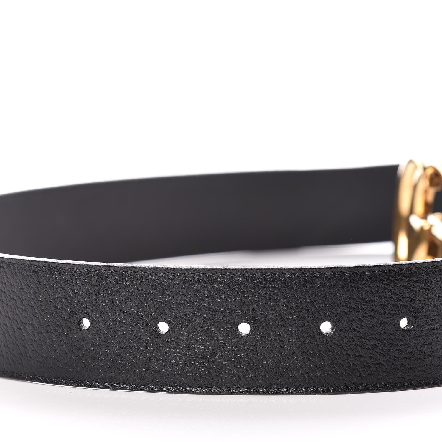 Gucci Textured Calfskin Double G 40mm Belt 90 36 Black 5 of 7