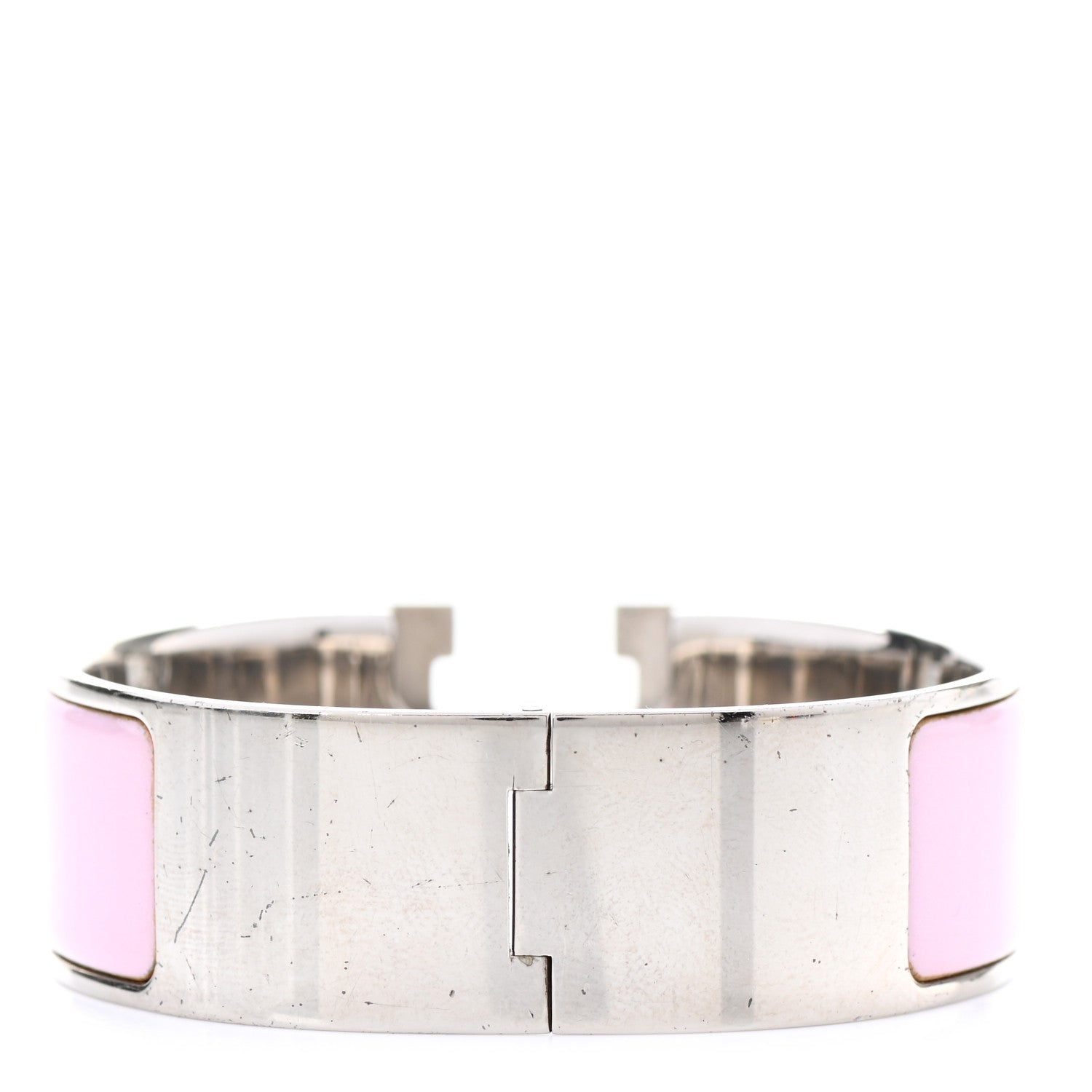 Hermes Enamel Wide Clic Clac H Bracelet GM Rose Dragee 3 of 5