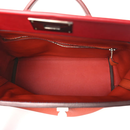 Hermes Evercolor Swift 24/24 29 Brique Rouge H Rouge Piment Bleu Frida 5 of 11