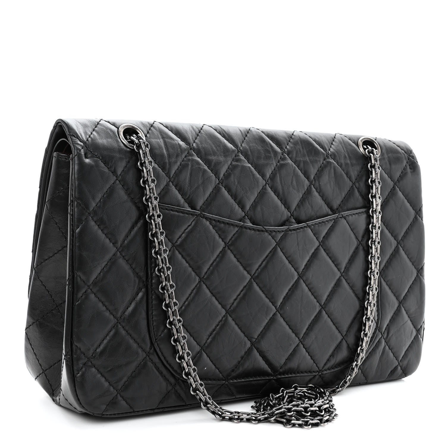 Chanel Aged Calfskin Quilted 2.55 Reissue 227 Flap Black 3 of 11