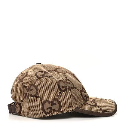 Gucci Monogram Jumbo GG Baseball Hat XL 59 Camel Ebony 4 of 9