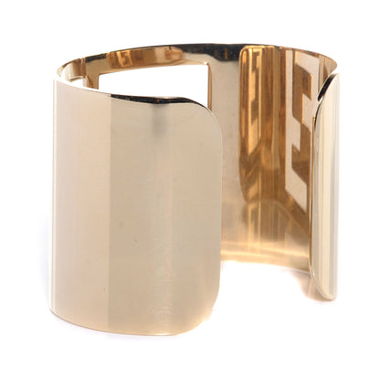 Fendi Metal FF Logo Cuff Bracelet Gold 3 of 5