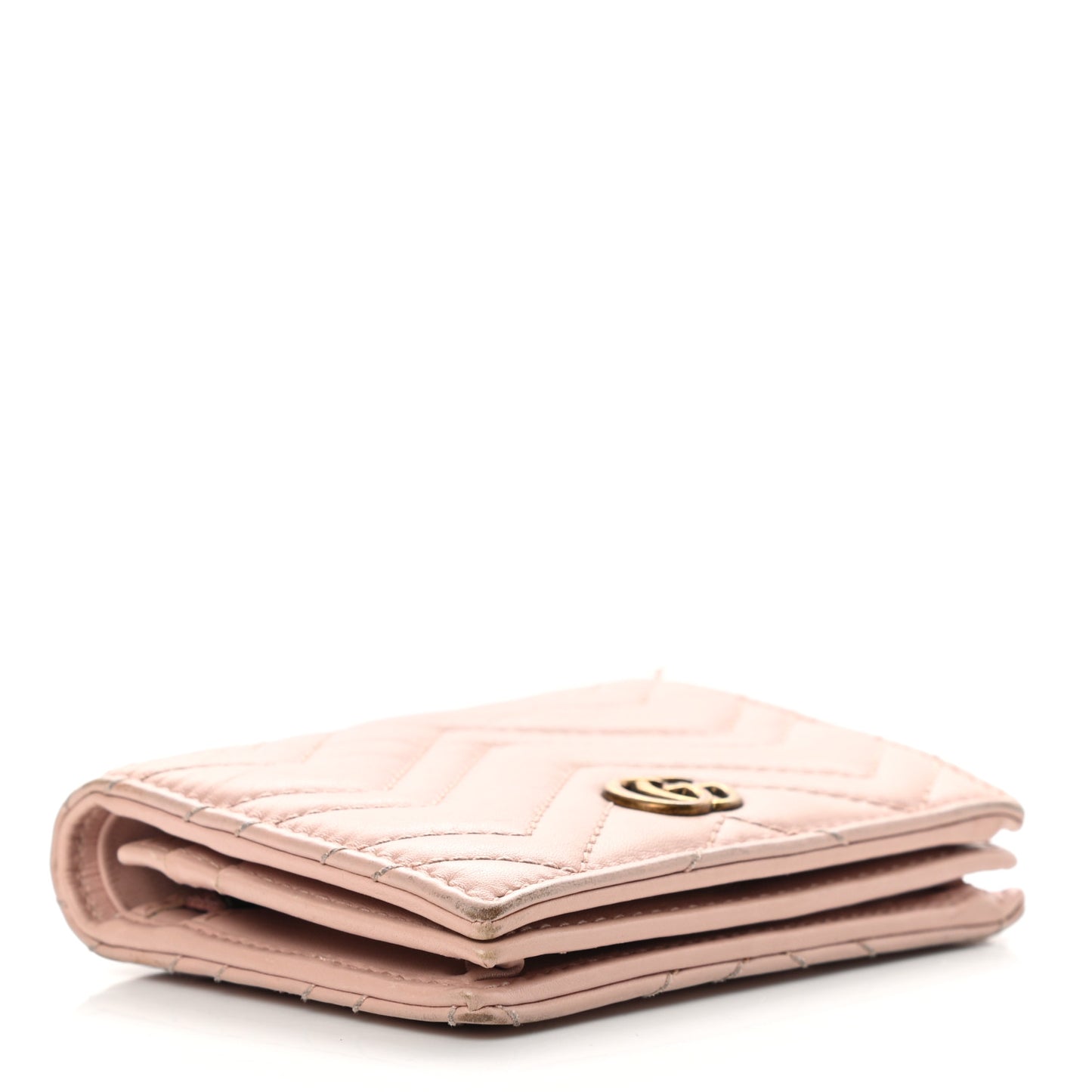 Calfskin Matelasse GG Marmont Card Case Wallet Perfect Pink