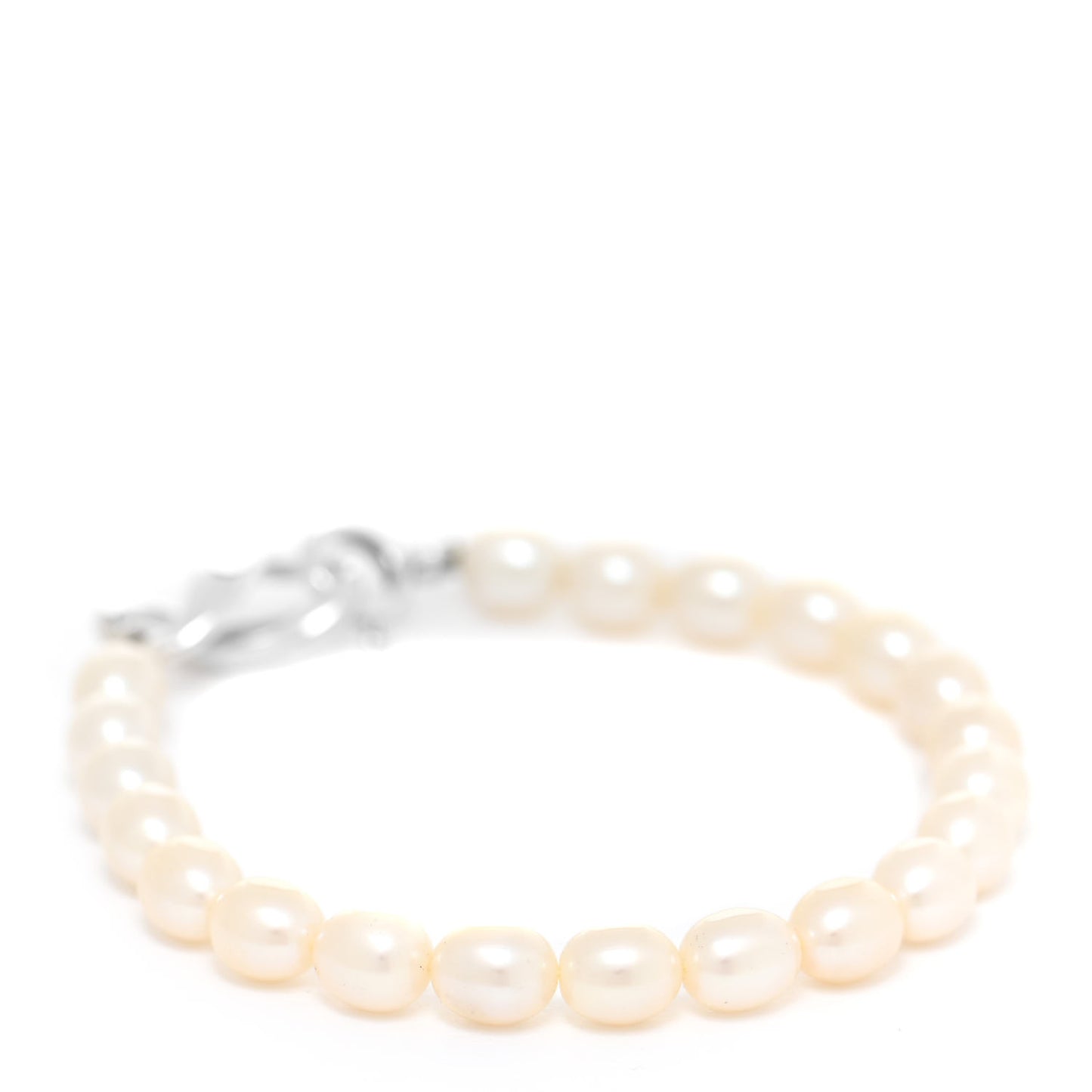 Sterling Silver Pearl Figure 8 Bracelet
