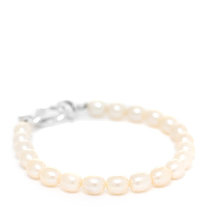 Tiffany Sterling Silver Pearl Figure 8 Bracelet 3 of 5