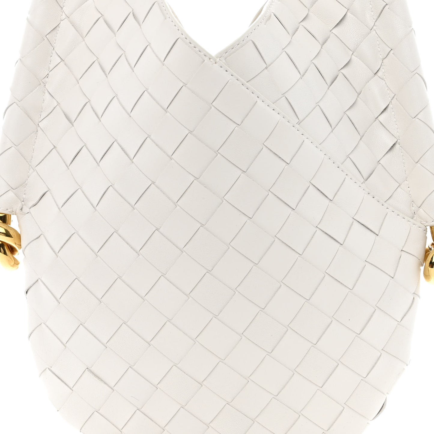 Nappa Intrecciato Small Solstice Hobo White