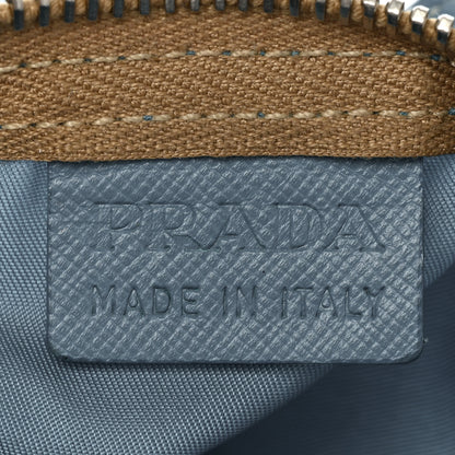 Prada Nylon Saffiano Shoulder Bag Blue 5 of 12