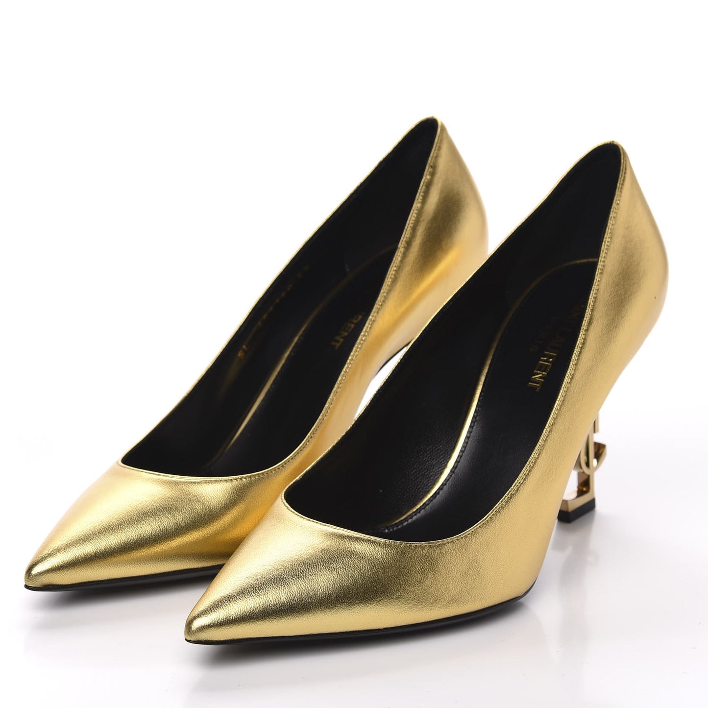 Calfskin Opyum 85 Pumps 39 Gold
