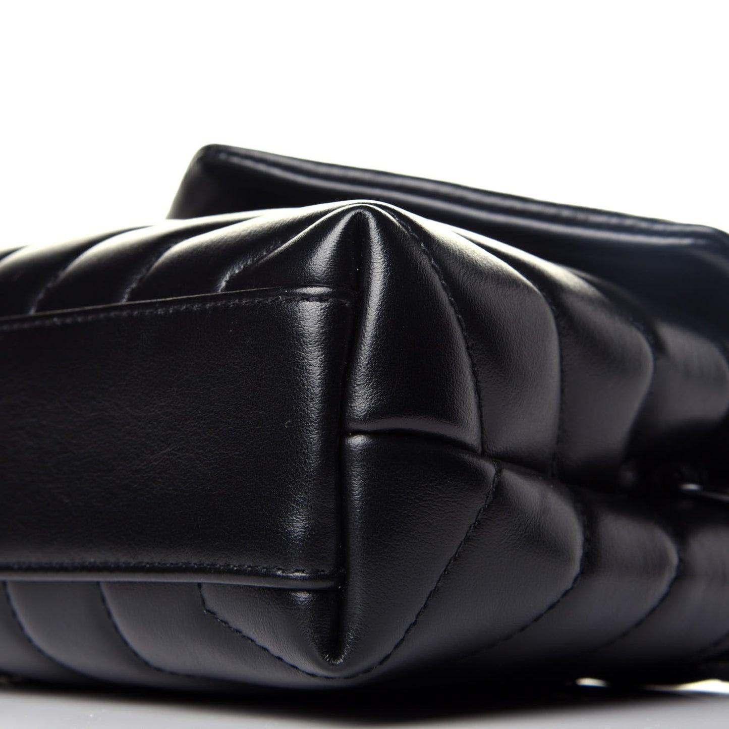 Calfskin Y Quilted Monogram Toy Loulou Crossbody Bag Black