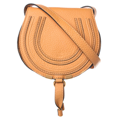 Chloe Calfskin Mini Marcie Round Crossbody Bag Burning Camel 1 of 11