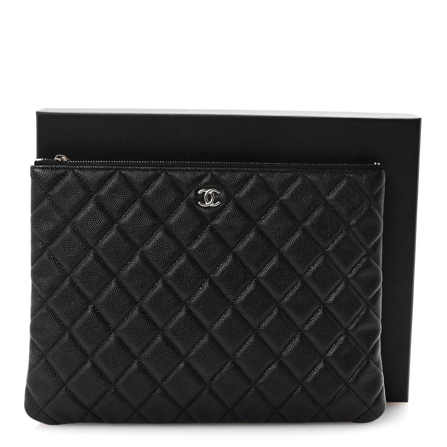 Chanel Caviar Quilted Medium Cosmetic Case Black 8 of 8
