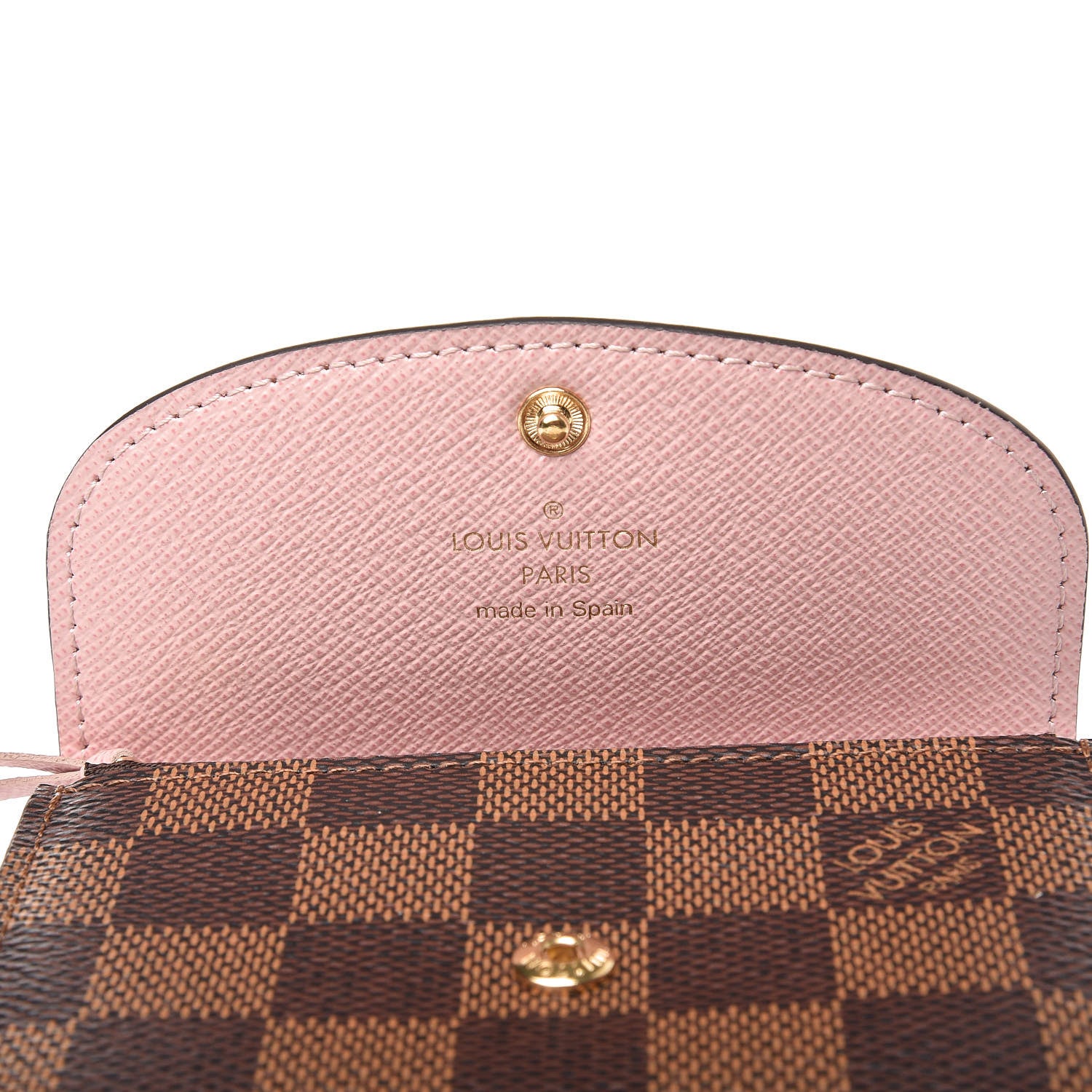 Louis Vuitton Damier Ebene Rosalie Coin Purse Rose Ballerine 6 of 8