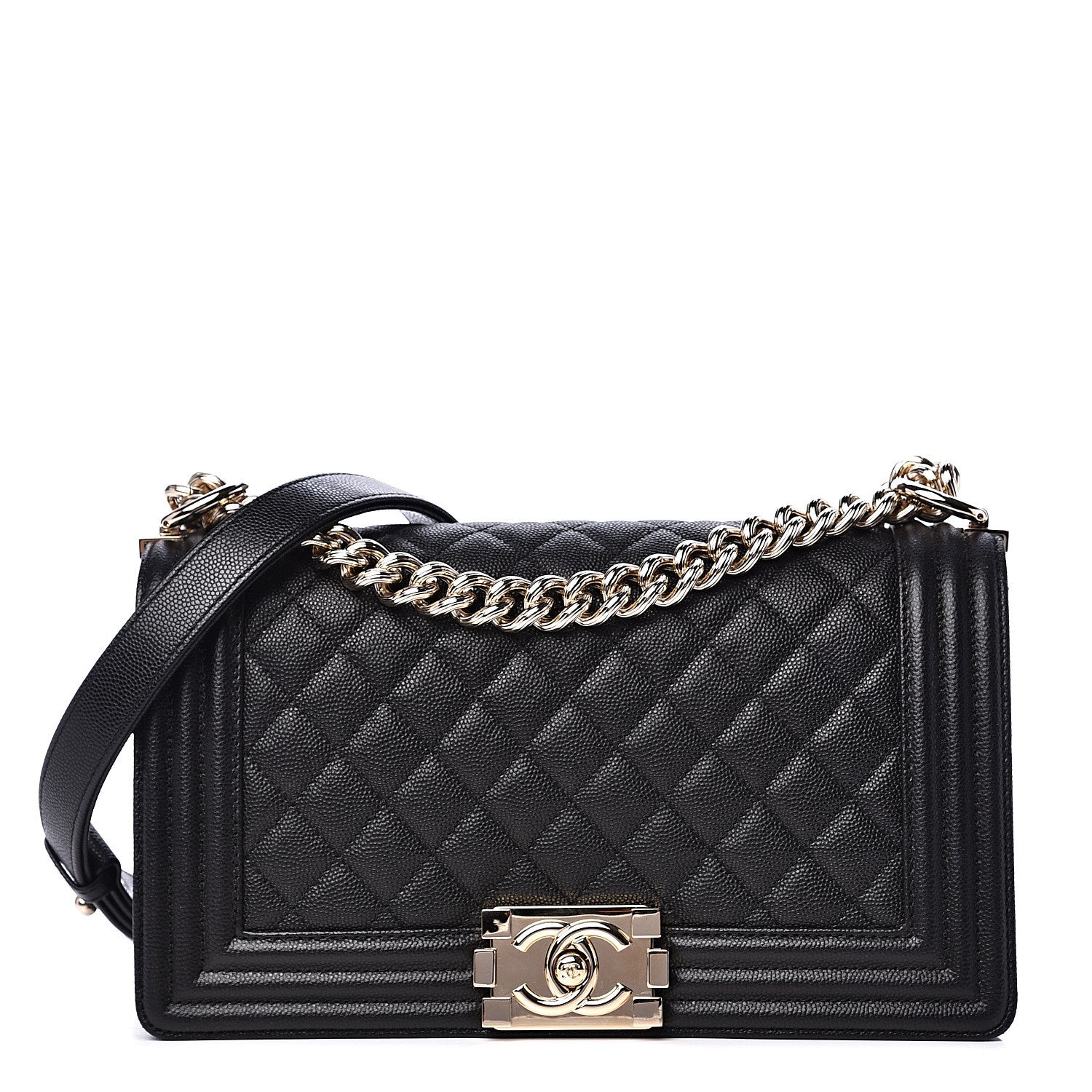 Chanel Caviar Quilted Medium Boy Flap Black 1 of 10