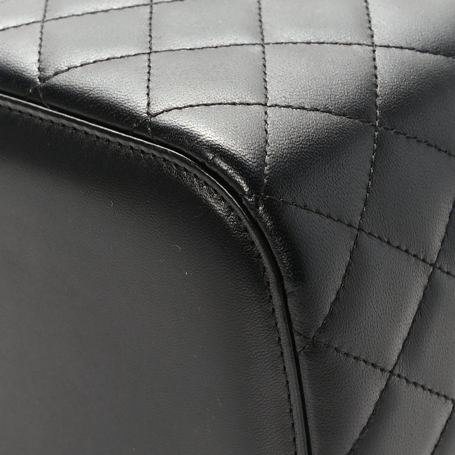 Chanel Lambskin Quilted Large Vanity Pouch Black 9 of 11