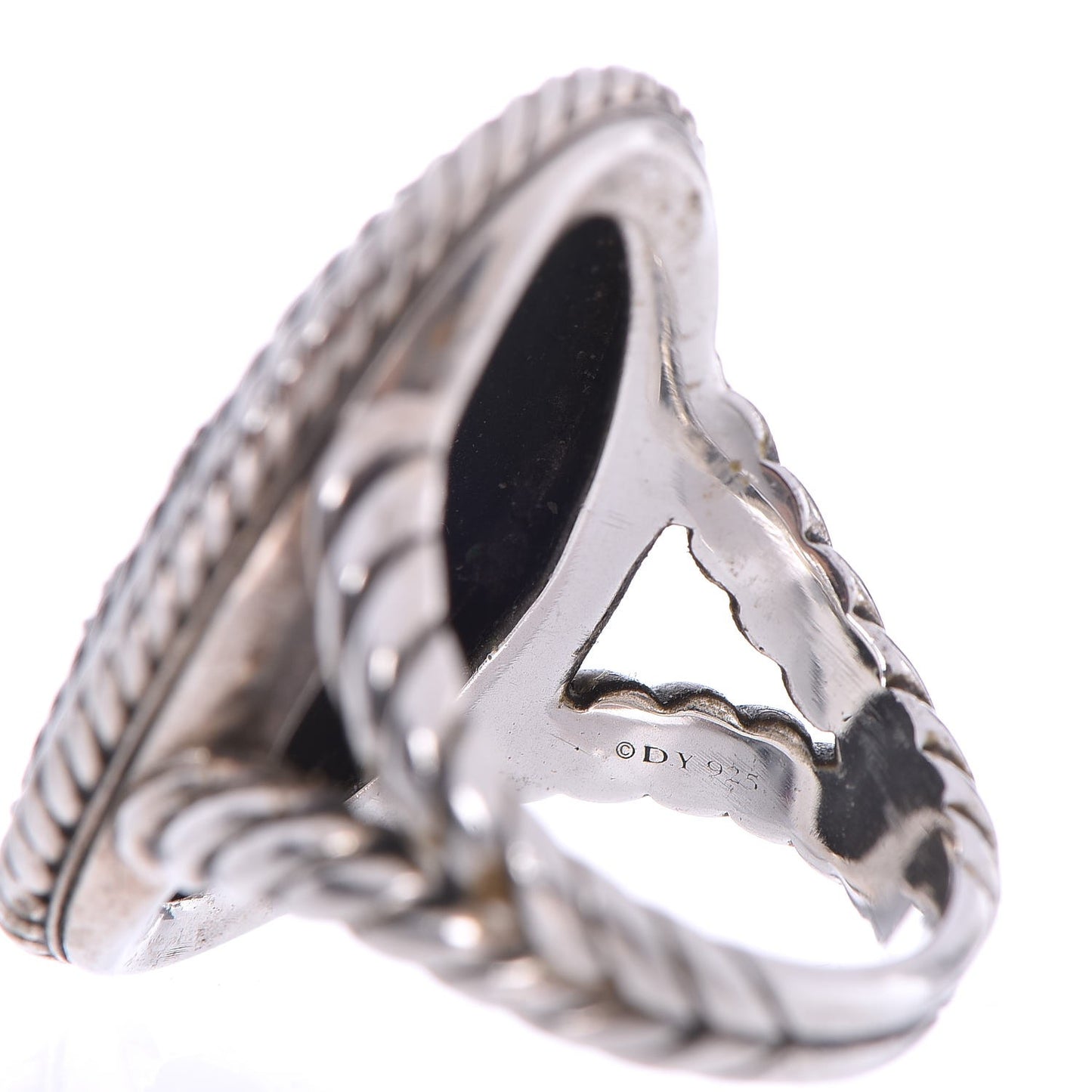 Sterling Silver Diamond Cable Coil Ring 58.5 8.5