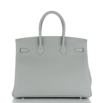 Hermes Togo Birkin 35 Gris Mouette Bleu Agate 4 of 24