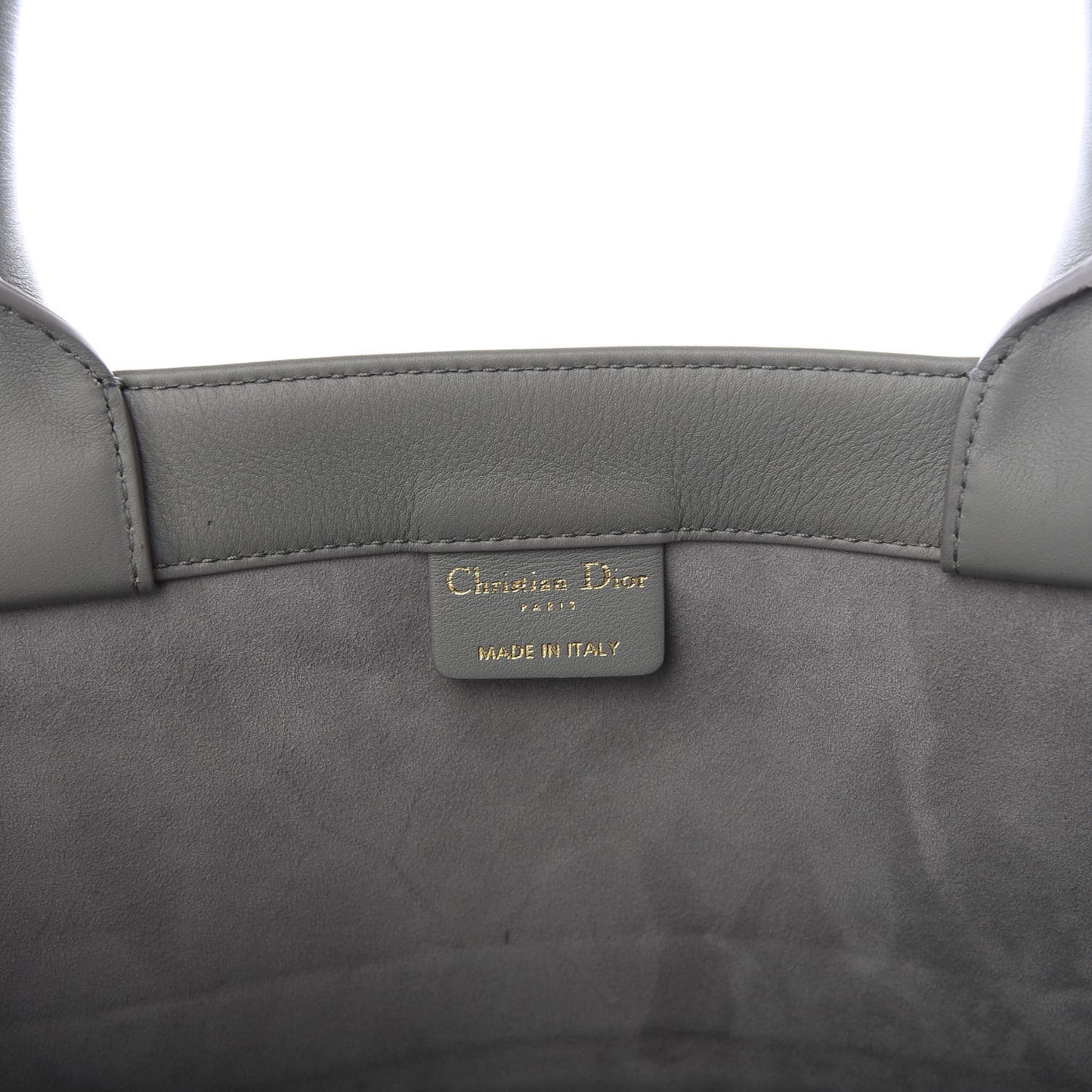 Calfskin Embossed Medium Book Tote Grey