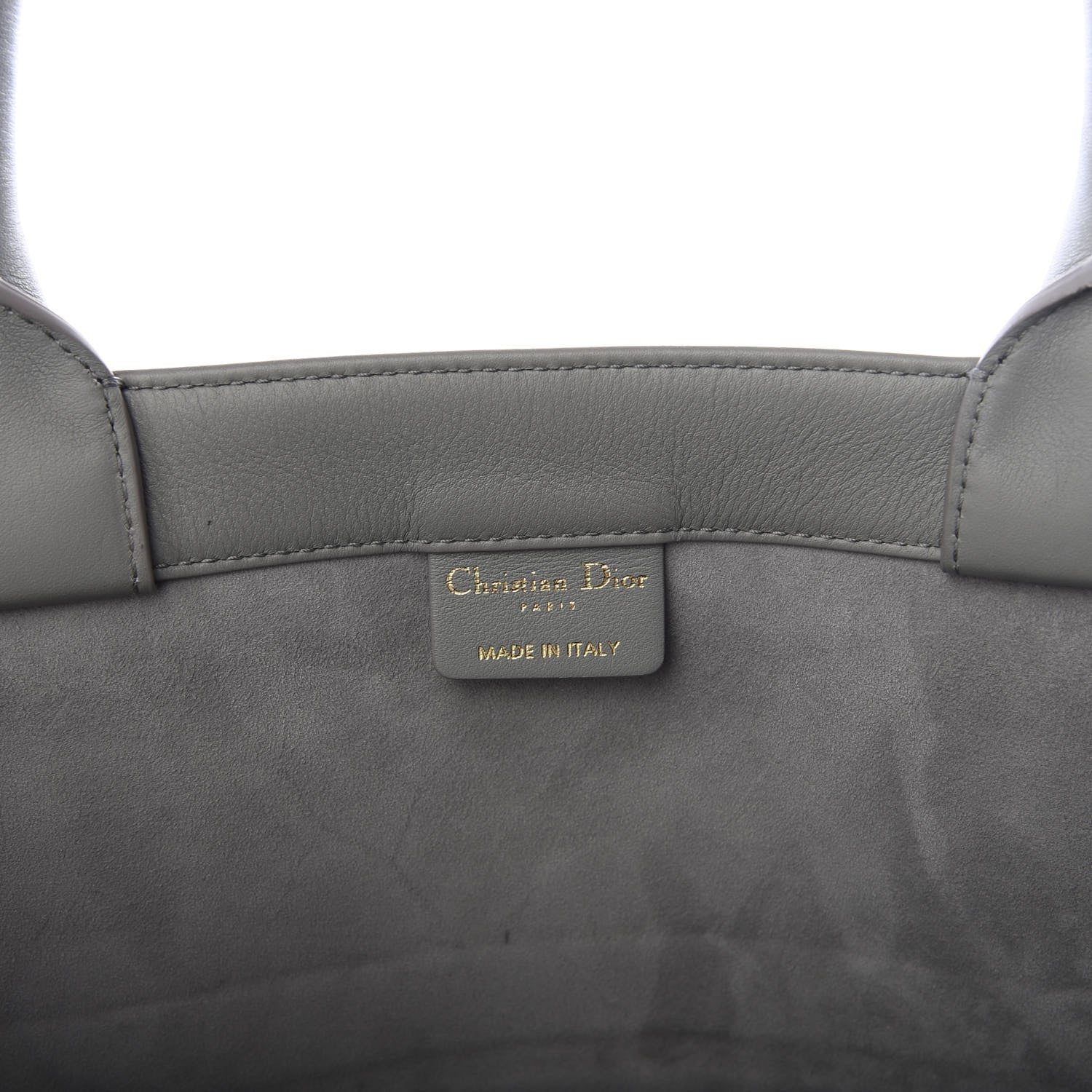 Christian Dior Calfskin Embossed Medium Book Tote Grey 6 of 10
