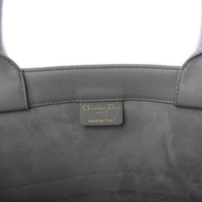 Christian Dior Calfskin Embossed Medium Book Tote Grey 6 of 10
