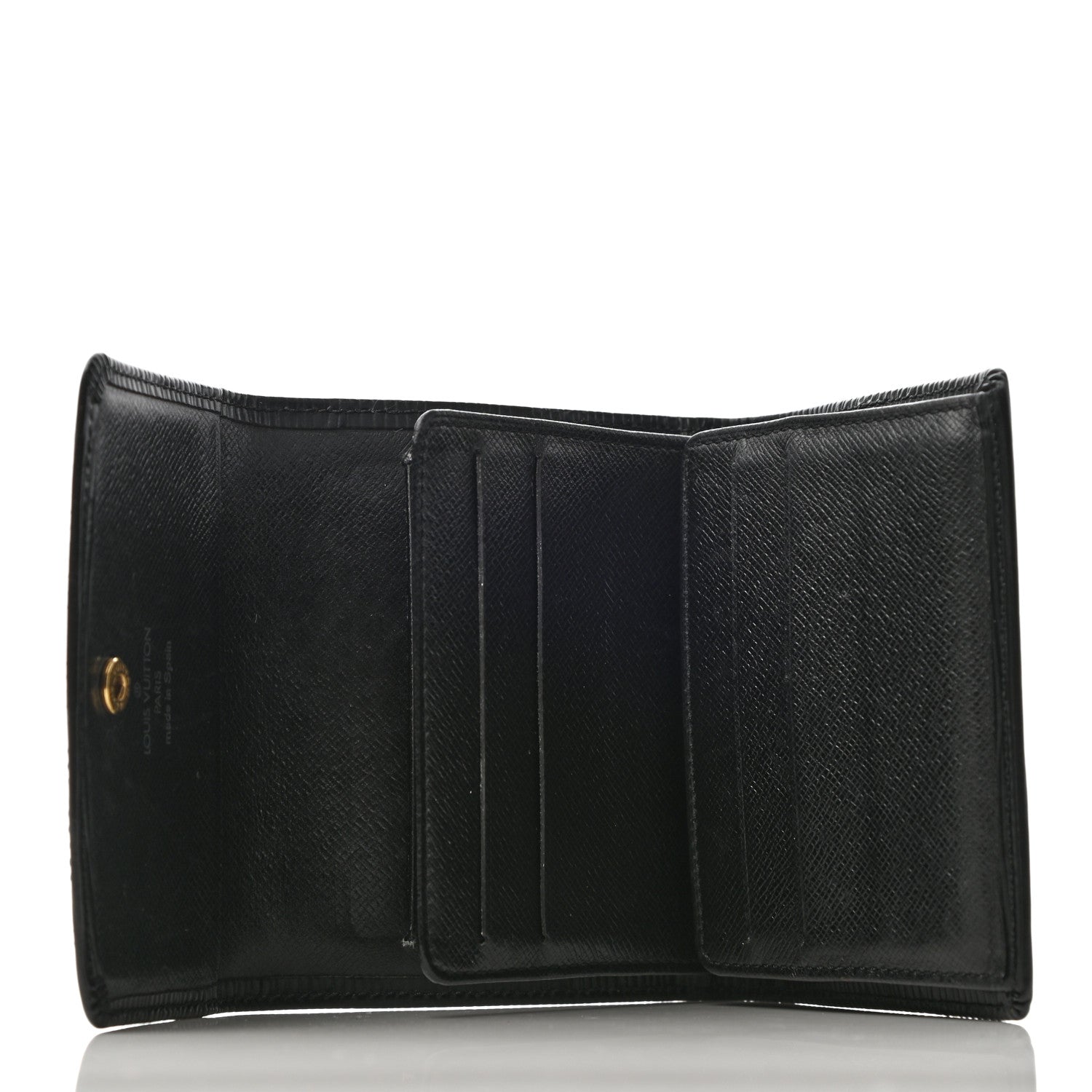 Louis Vuitton Epi Porte-Monnaie Tresor Wallet Black 7 of 10
