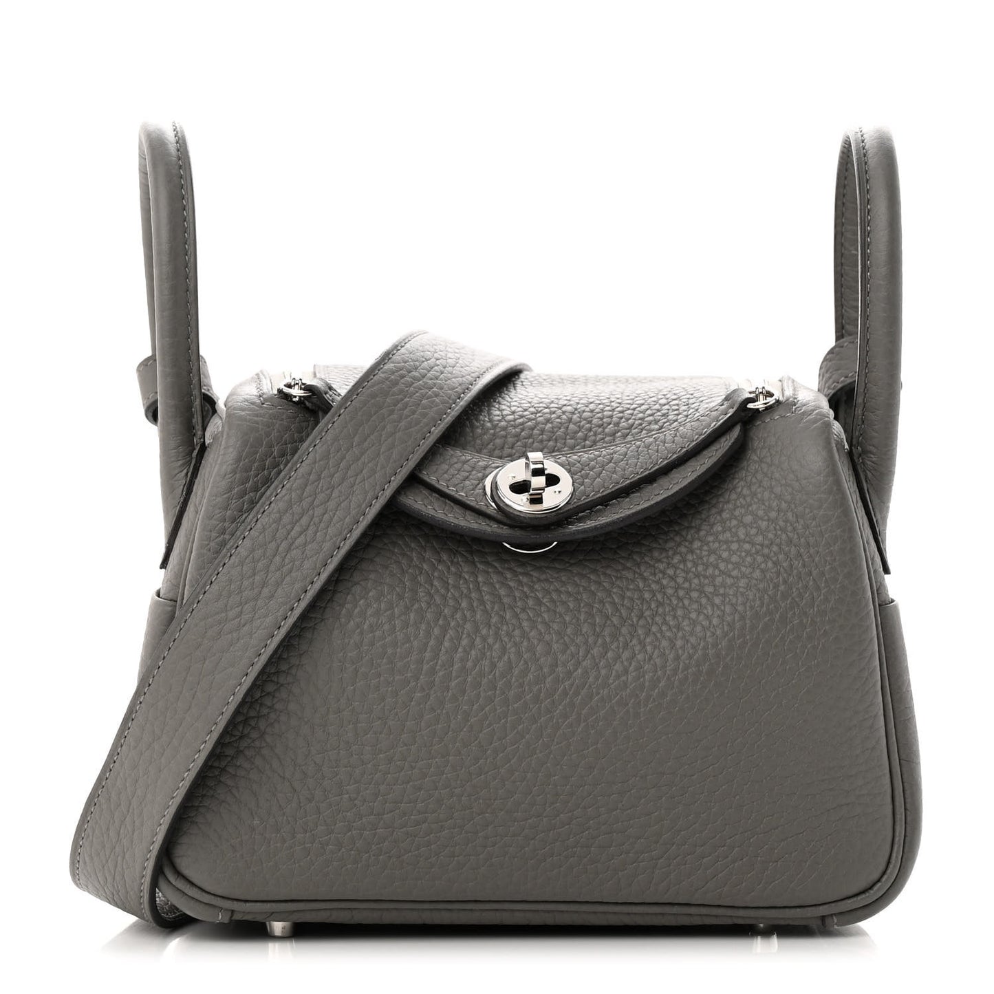 Taurillon Clemence Mini Lindy 20 Gris Meyer