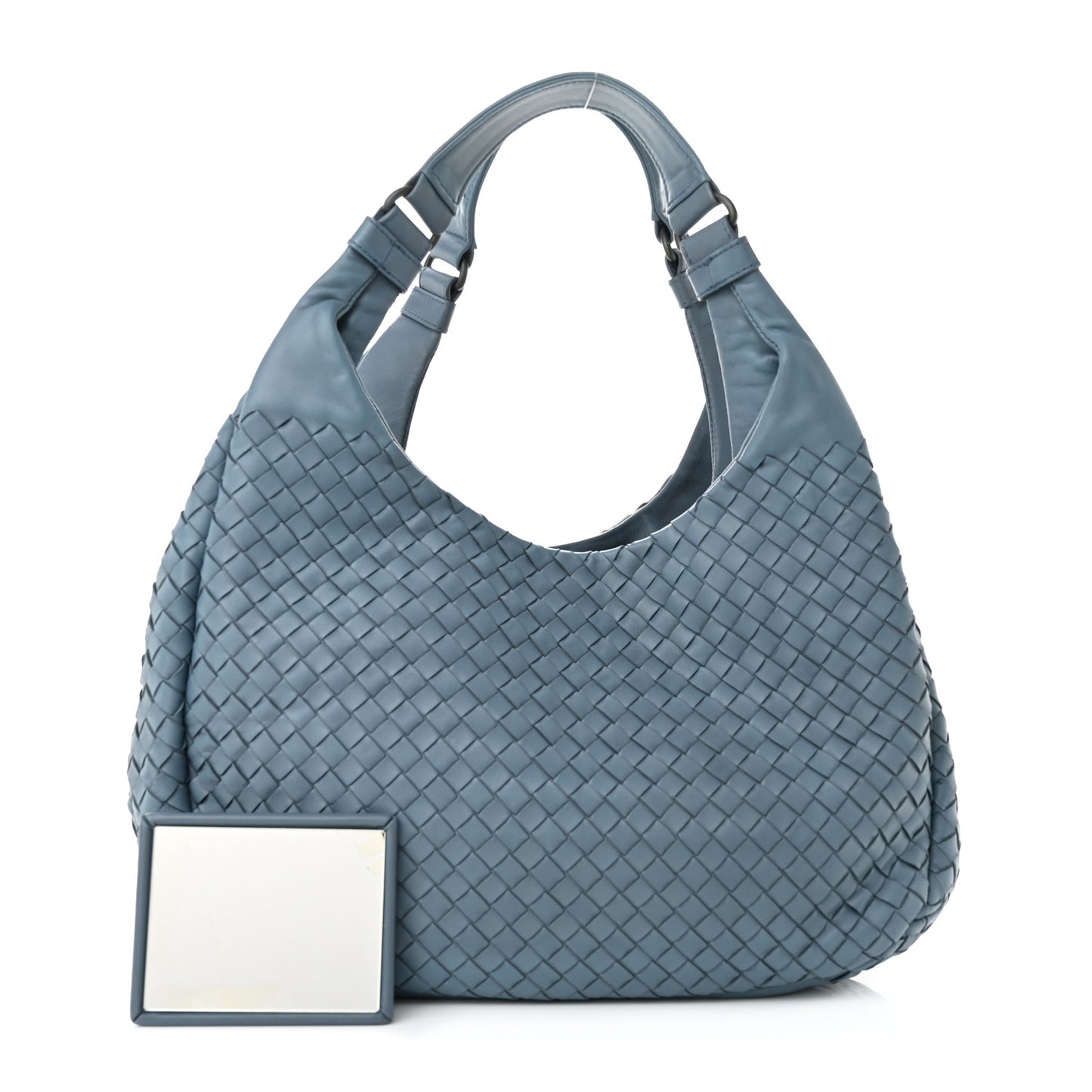 Nappa Intrecciato Medium Campana Hobo Blue