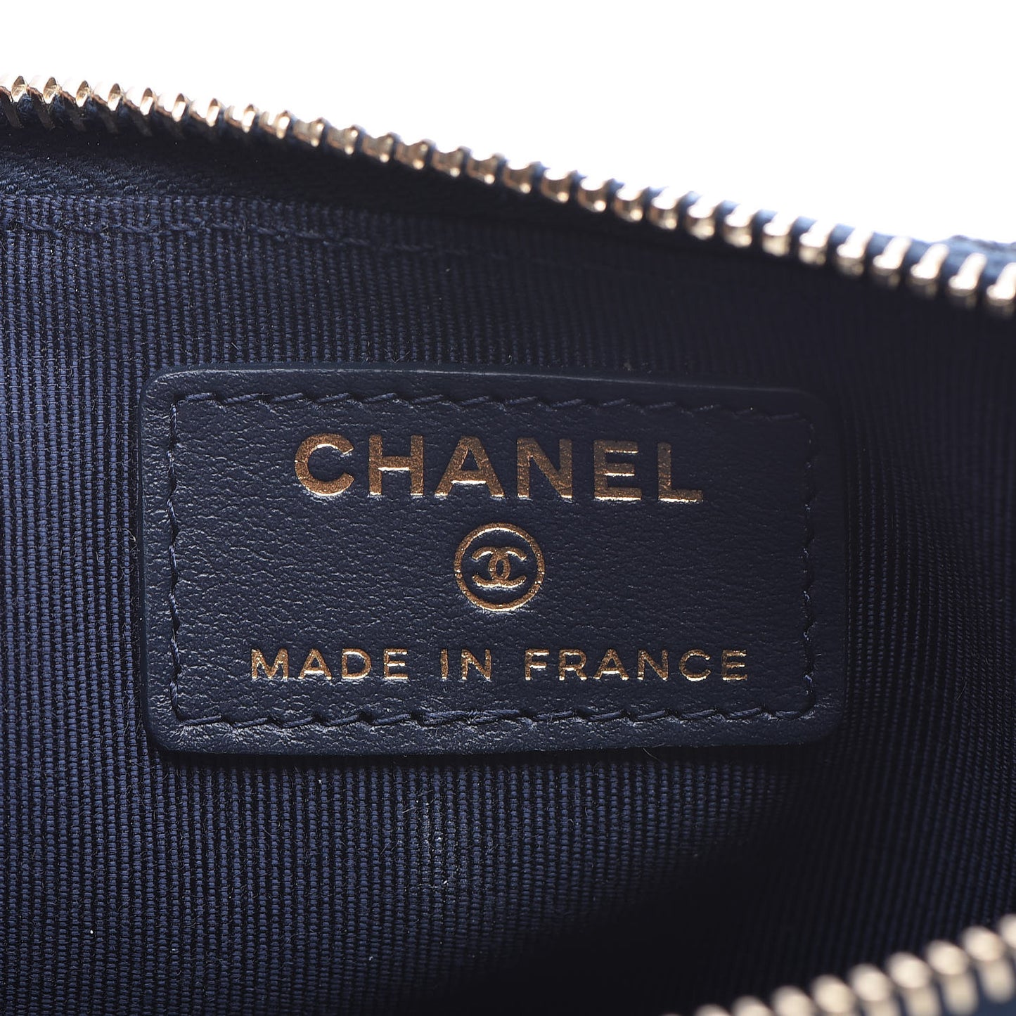 Caviar Quilted Classic Flat Wallet Pouch Navy