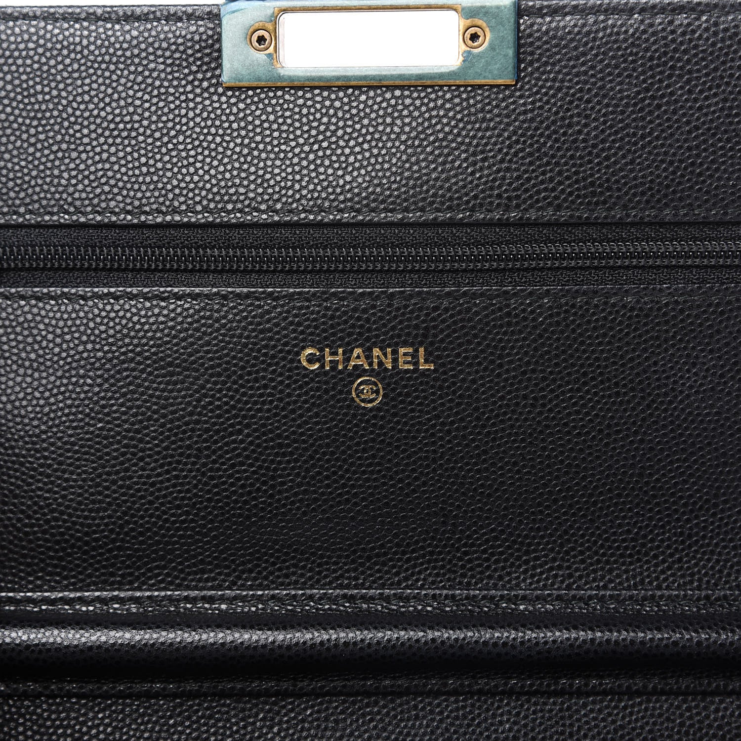 Chanel Caviar Quilted Golden Class Wallet On Chain WOC Black 8 of 12