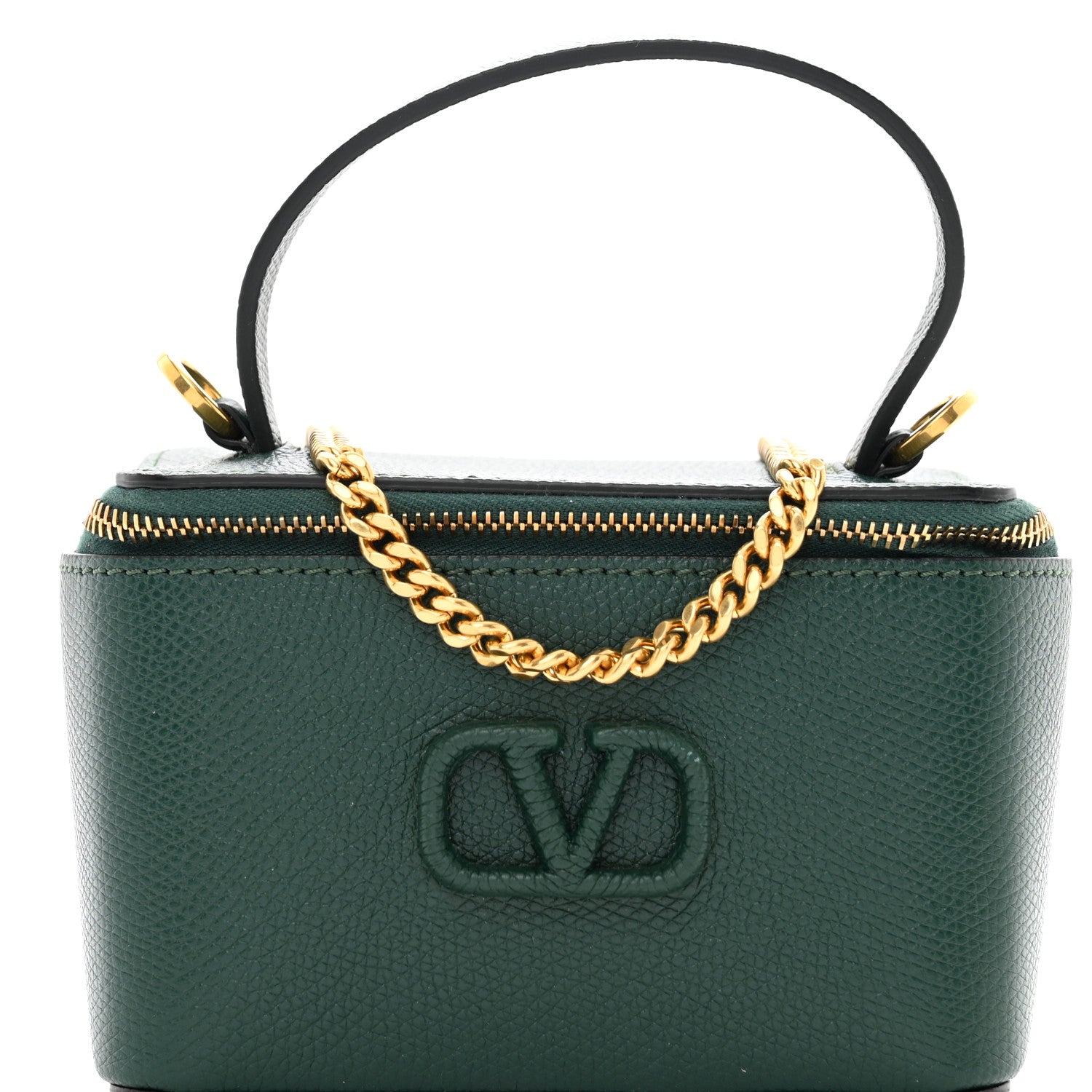 Valentino Garavani Grained Calfskin VSling Vanity Case English Green 5 of 9