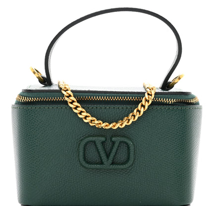 Valentino Garavani Grained Calfskin VSling Vanity Case English Green 5 of 9