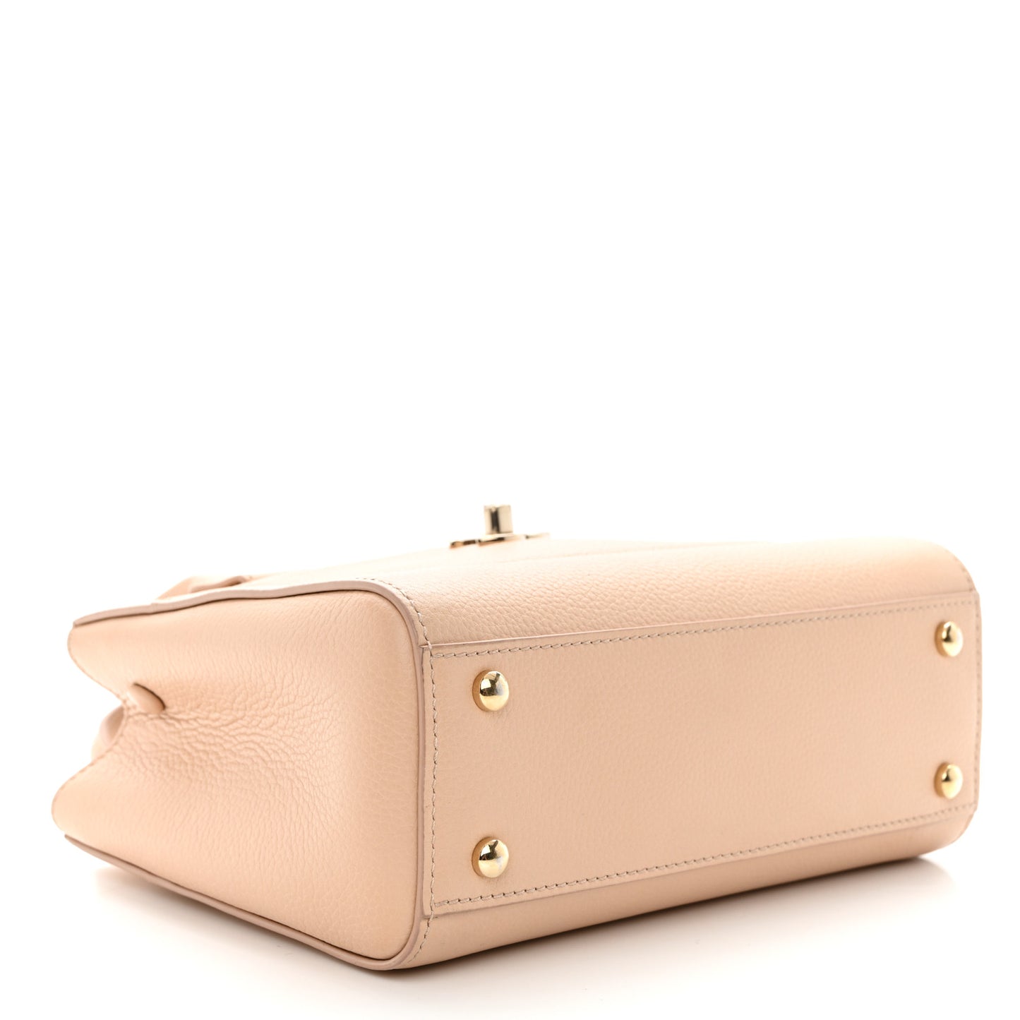 Grained Calfskin Mini Neo Executive Shopper Tote Light Beige