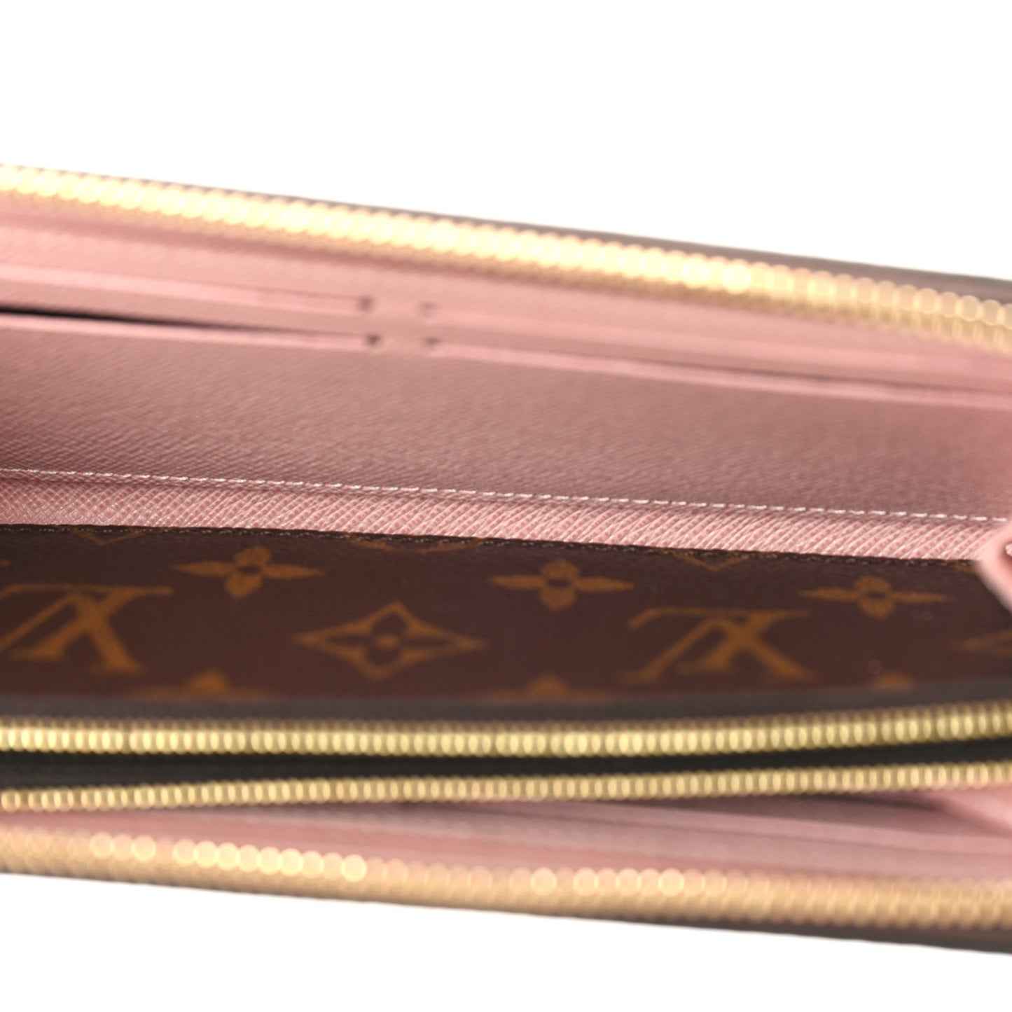 Monogram Clemence Wallet Rose Ballerine