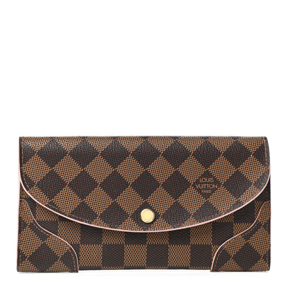 Louis Vuitton Damier Ebene Caissa Wallet Rose Ballerine 1 of 7