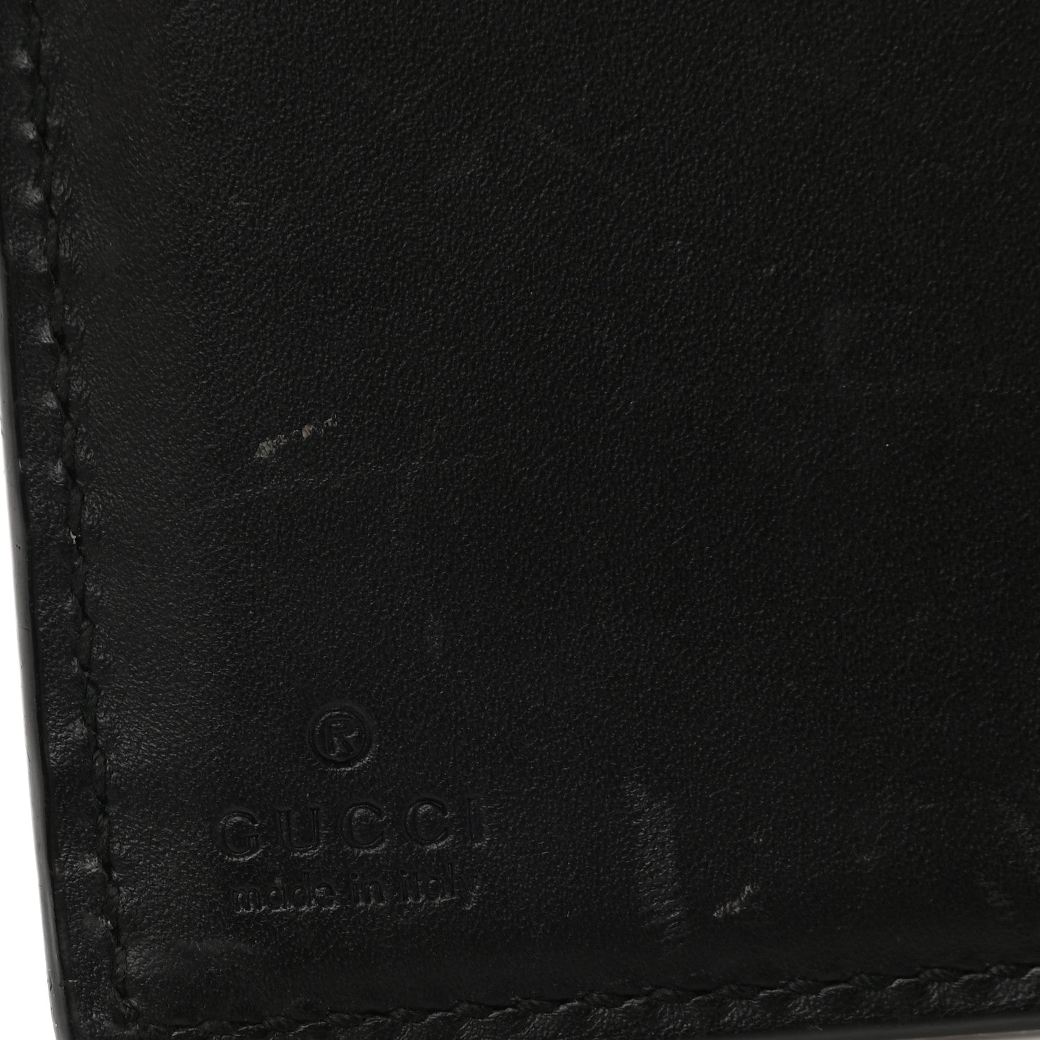 Gucci Calfskin GucciGhost Bi-Fold Long Wallet Black New Acquamarine 6 of 8