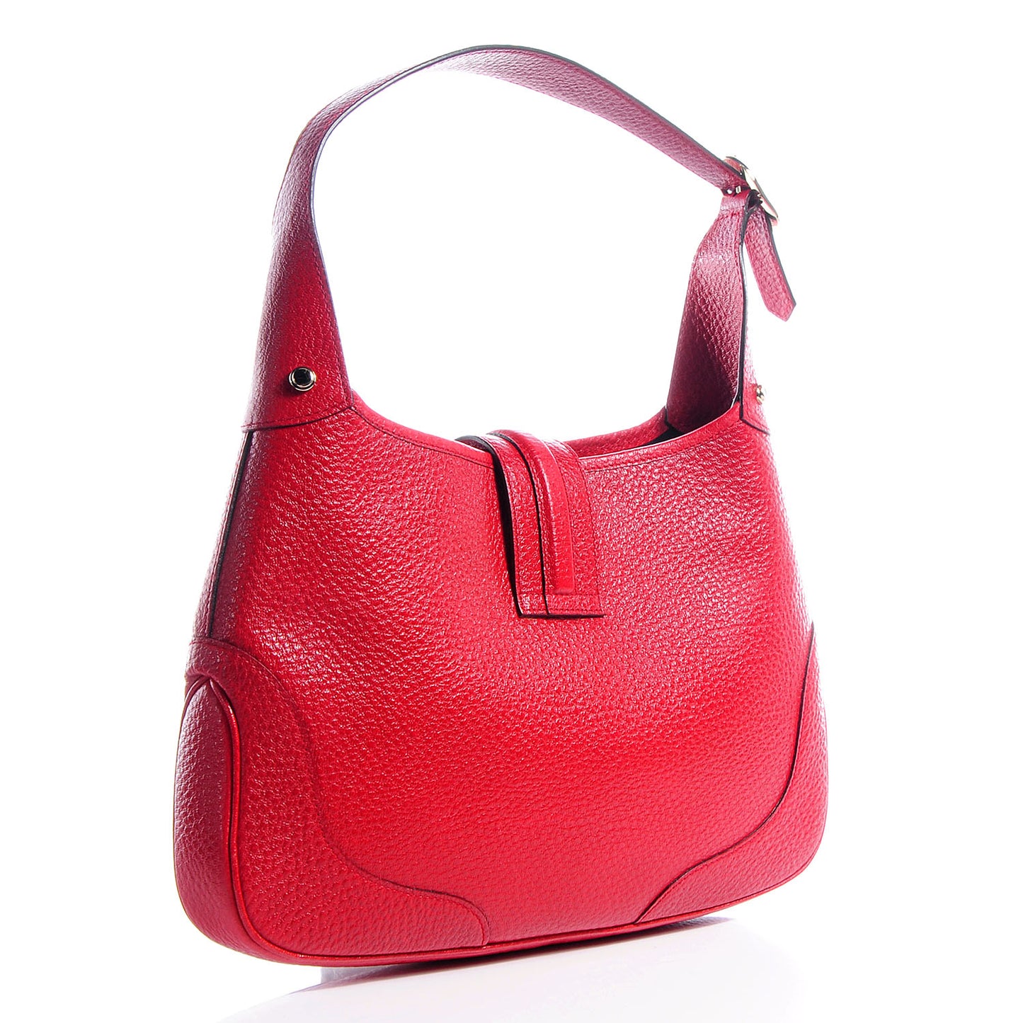 Leather Junco Small Hobo Red