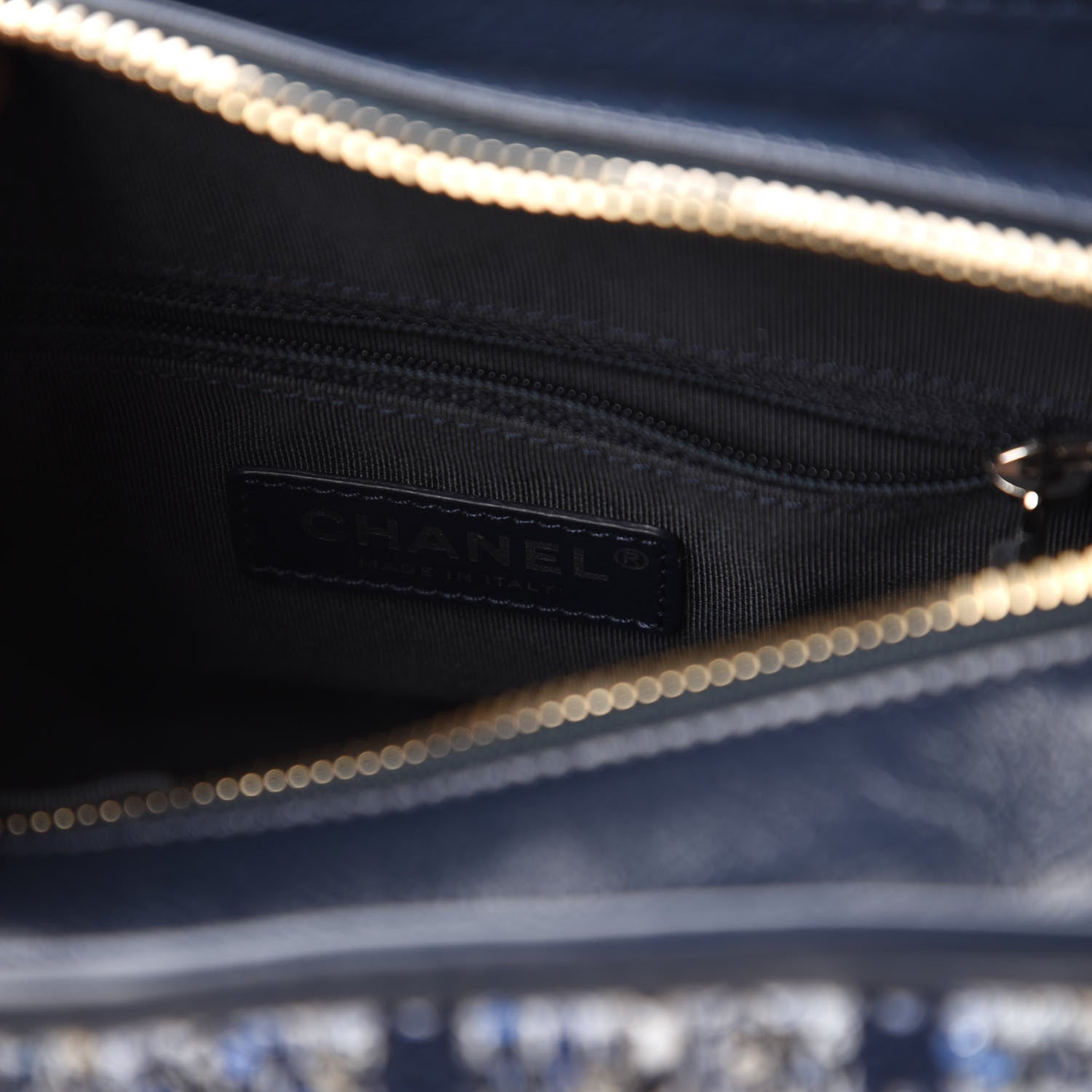 Chanel Tweed Calfskin Small Gabrielle Hobo Blue 9 of 12