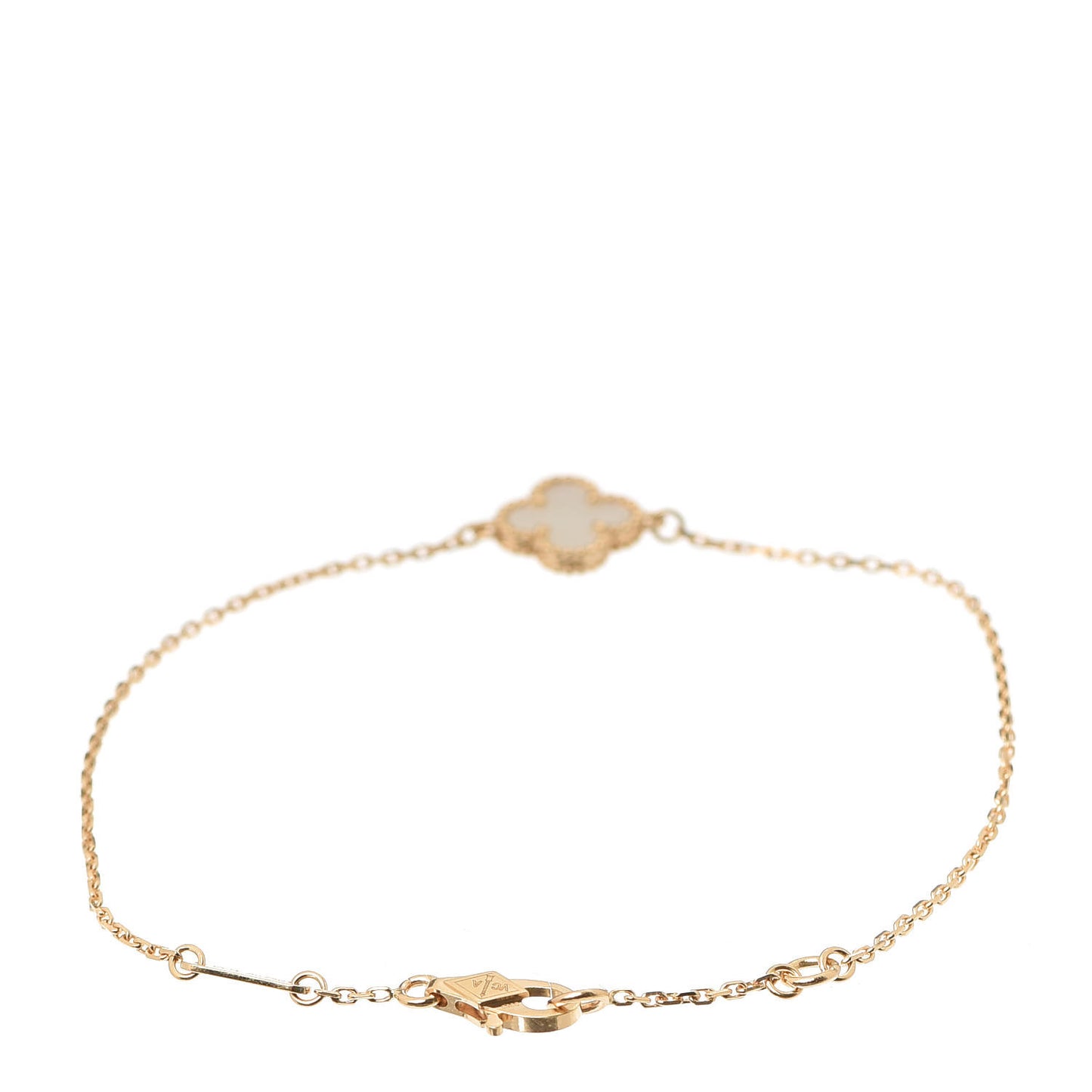 18K Yellow Gold Mother of Pearl Sweet Alhambra Bracelet