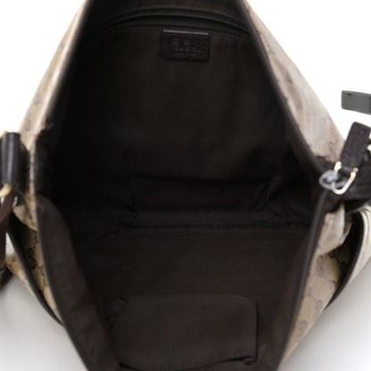 Gucci Crystal Monogram Medium Flat Messenger Bag Dark Brown 7 of 10