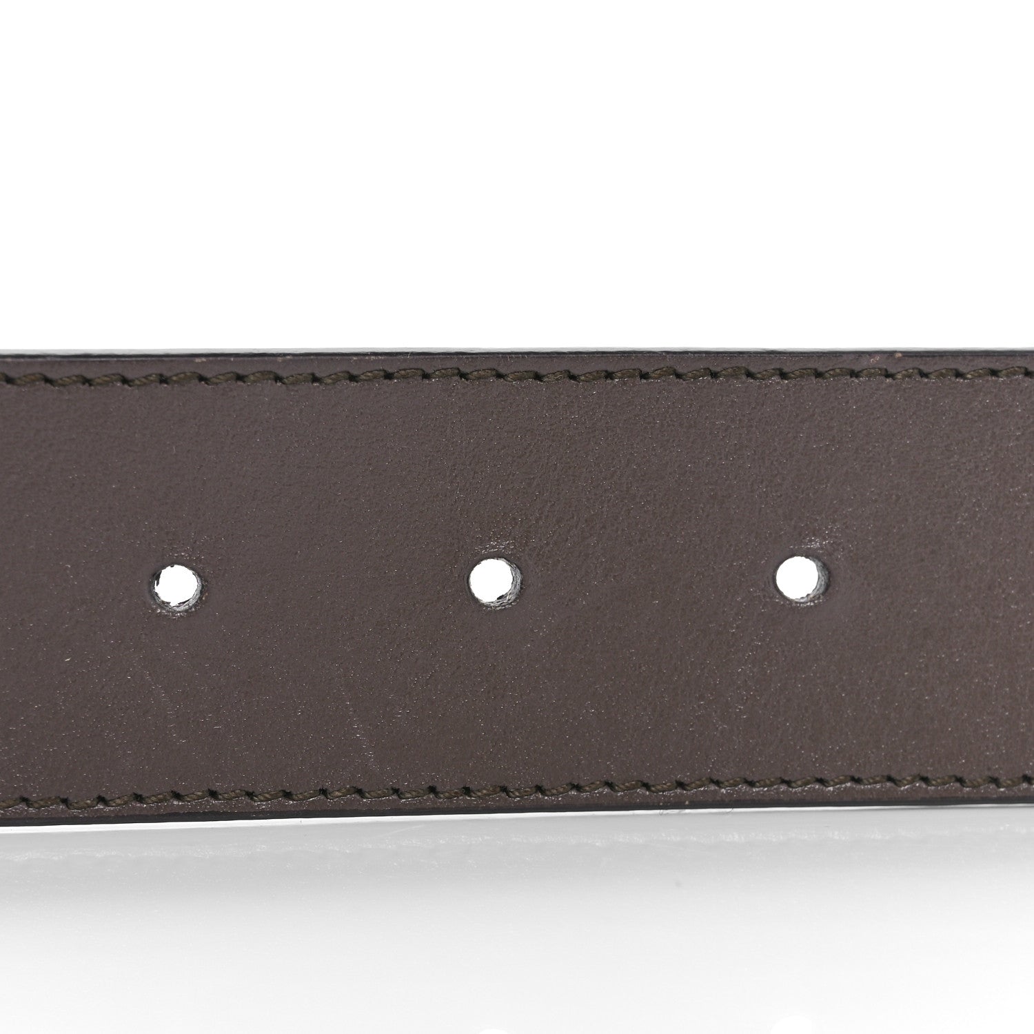 Gucci GG Supreme Monogram Plutone Calfskin Double G Reversible 37mm Belt 70 28 Beige Ebony New Acero 4 of 5