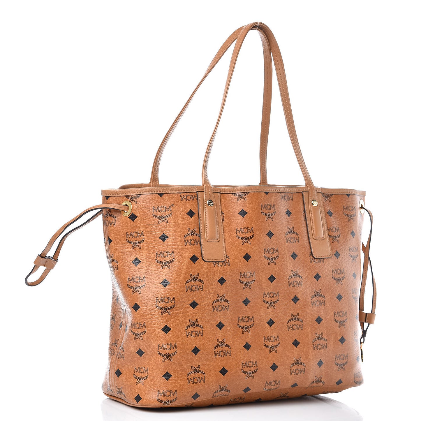 Visetos Medium Liz Reversible Shopper Tote Cognac