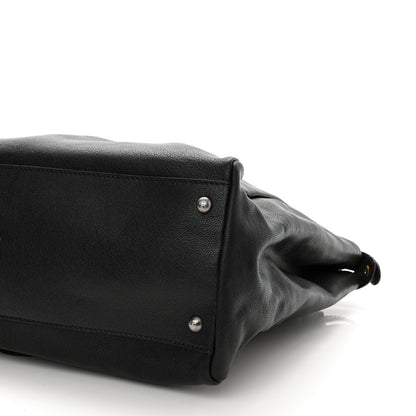 Fendi Goatskin Large Peekaboo Iconic Satchel Black 9 of 9