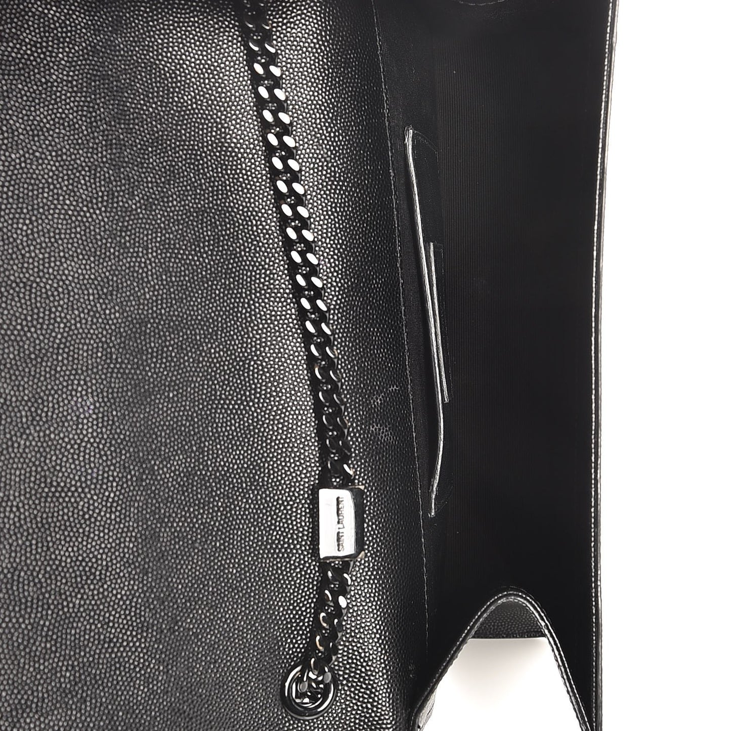 Grain De Poudre Medium Classic Monogram Kate Satchel Black